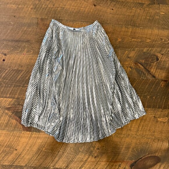 Polo Ralph Lauren Dresses & Skirts - White & Black Shimmer Pleated Ralph Lauren Skirt